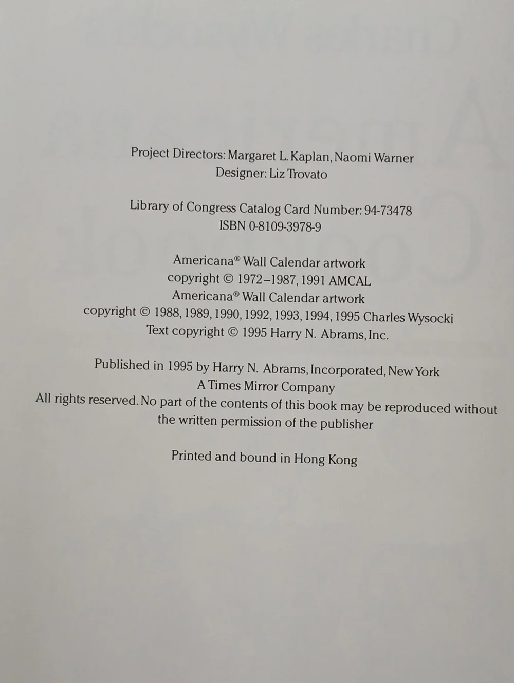 Charles Wysocki’s Americana Cookbook Hardcover